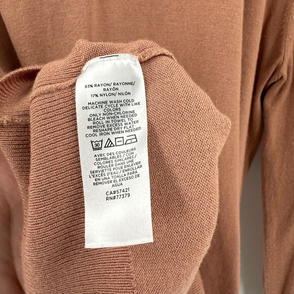 Ann Taylor Tan Crewneck Casual Sweater Women's Size Medium FLAWED - Picture 7 of 10